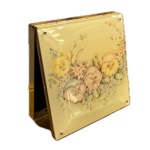 "Face in the Flowers" Refurbished Vintage Compact